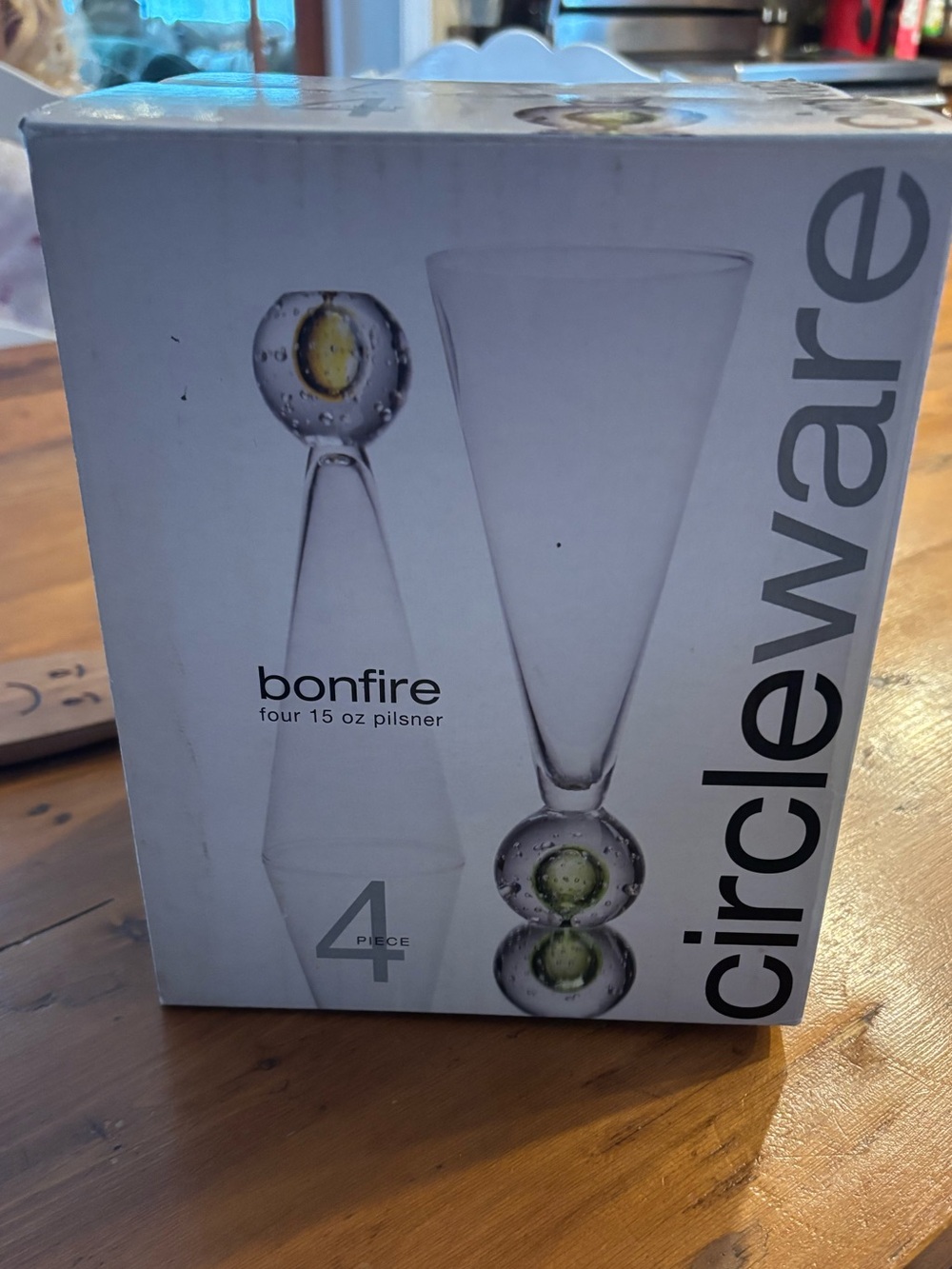 Bonfire 4-Piece Pilsner Glass Set - Clear